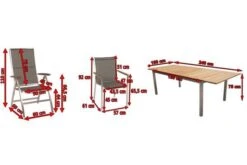 STERN Cardiff Esstischgruppe, Silber/taupe, Edelstahl/FSC-Teak, Tisch 180/240 X 100 Cm, 6 Stapel-, 2 Multipositionssessel -Kettler Verkaufs-Shop 5 19689.jpg