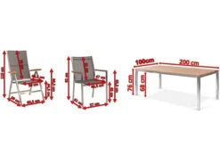 STERN Cardiff Esstischgruppe, Silber/silbergrau, Edelstahl/Teak, Tisch 200 X 100 Cm, 4 Stapel-, 2 Multipositionssessel 16 STERN Cardiff Esstischgruppe, Silber/silbergrau, Edelstahl/Teak, Tisch 200 X 100 Cm, 4 Stapel-, 2 Multipositionssessel -Kettler Verkaufs-Shop 5 19776.jpg