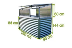 OUTFLEXX Set Hochbeet Und Aufsatz (mit Schiebetüren), Silber, Zincalume/Alu/Polycarbonat, 180 Cm, Pulverbeschichtet -Kettler Verkaufs-Shop 5 20090.jpg