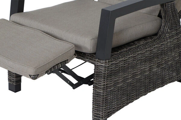 SIENA GARDEN Corido Relaxsessel, Charcoal, Alu / Gardino®-Geflecht, 73x87x103 Cm, Verstellbar 7 SIENA GARDEN Corido Relaxsessel, Charcoal, Alu / Gardino®-Geflecht, 73x87x103 Cm, Verstellbar – Bild 5