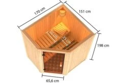 KARIBU Sauna Faurin, Fichtenholz 68 Mm, Eckeinstieg, Ca. 2m² -Kettler Verkaufs-Shop 5 20239 1.jpg