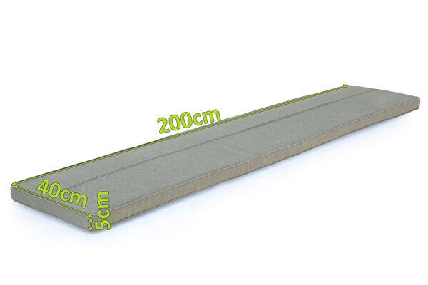 OUTFLEXX Bankauflage, Grau, Olefin, 200x40x5cm, Für Anok Bank 20300, Mit Reißverschluss 7 OUTFLEXX Bankauflage, Grau, Olefin, 200x40x5cm, Für Anok Bank 20300, Mit Reißverschluss – Bild 5