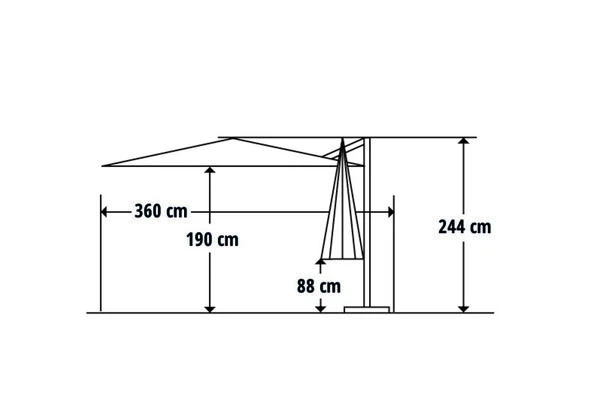 Schneider® SCHNEIDER Rhodos Junior Ampelschirm, Anthrazit, Rund, Ø 300 Cm 7 Schneider® SCHNEIDER Rhodos Junior Ampelschirm, Anthrazit, Rund, Ø 300 Cm – Bild 5