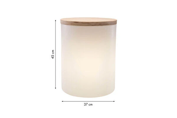 8-SEASONS Shining Drum Dekoleuchte, Weiß, Polyethylen, Outdoor 7 8-SEASONS Shining Drum Dekoleuchte, Weiß, Polyethylen, Outdoor – Bild 5