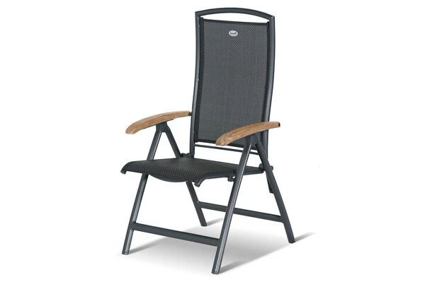 HARTMAN Xanadu / Raffaelo Sitzgruppe, Xerix/anthrazit, Alu/Teakholz, 6 Stapelsessel, 2 Multipos, 220x100cm 7 HARTMAN Xanadu / Raffaelo Sitzgruppe, Xerix/anthrazit, Alu/Teakholz, 6 Stapelsessel, 2 Multipos, 220x100cm – Bild 5