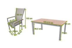 DOPPLER Expert Esstischgarnitur, Silber/Holzoptik/beige, Alu/Textilene, 6x Stapelsessel, 150-210x90 Cm 11 DOPPLER Expert Esstischgarnitur, Silber/Holzoptik/beige, Alu/Textilene, 6x Stapelsessel, 150-210x90 Cm -Kettler Verkaufs-Shop 5 21200.jpg