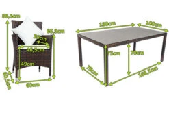 OUTFLEXX Dining Set, Braun Marmoriert, Polyrattan, Tisch 180x100cm, Spraystone, 6mm, 6 Sessel 26 OUTFLEXX Dining Set, Braun Marmoriert, Polyrattan, Tisch 180x100cm, Spraystone, 6mm, 6 Sessel -Kettler Verkaufs-Shop 5 21232.jpg