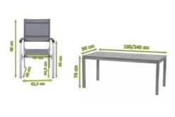 KETTLER Friends Esstischgarnitur, Silber/anthrazit, Alu/Textilene, Tisch 180/240 X 90 Cm, 6 Stapelsessel -Kettler Verkaufs-Shop 5 21552.jpg