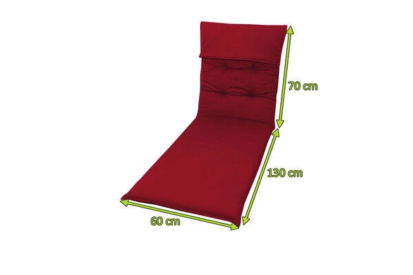 DOPPLER Style Liegenauflage, Bordeaux, Dralon, 200x60x7cm, Inklusive Befestigungsbänder 7 DOPPLER Style Liegenauflage, Bordeaux, Dralon, 200x60x7cm, Inklusive Befestigungsbänder – Bild 5