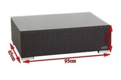 OUTFLEXX Kaffeetisch, Braun, Polyrattan, 95x65cm, Inkl. Glasplatte -Kettler Verkaufs-Shop 5 2393 9.jpg