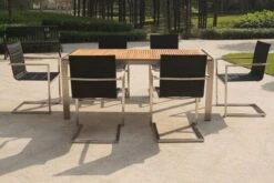 OUTFLEXX Freischwinger, Schwarz, Edelstahl/Textilene, Padded, Armlehnen Aus FSC-Teakholz -Kettler Verkaufs-Shop 6 13488.jpg