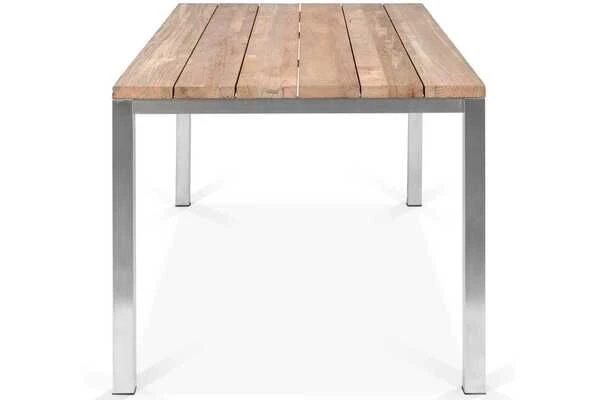 OUTFLEXX Esstischgarnitur, Edelstahl / FSC-Teak, Tisch 180 X 90 Cm, 6 Multipositionssessel, Schwarz 8 OUTFLEXX Esstischgarnitur, Edelstahl / FSC-Teak, Tisch 180 X 90 Cm, 6 Multipositionssessel, Schwarz – Bild 6