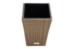 Ploß Rabida Pflanzgefäß, Champagner-meliert, Polyrattan, Konisch, 28x28x40 Cm, Kunststoffeinsatz -Kettler Verkaufs-Shop 6 20152.jpg