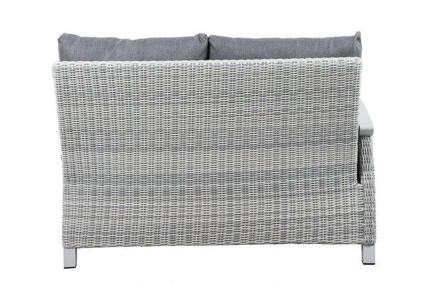 SIENA GARDEN Corido 2-Sitzer Sofa, Ice Grey, Alu / Gardino®-Geflecht, 136x83x88 Cm, Armlehne Rechts 8 SIENA GARDEN Corido 2-Sitzer Sofa, Ice Grey, Alu / Gardino®-Geflecht, 136x83x88 Cm, Armlehne Rechts – Bild 6
