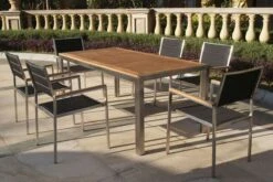 OUTFLEXX Stuhl, Schwarz, Edelstahl/Textilene, Padded, Armlehnen Aus FSC-Teakholz, 62x56,5x86cm -Kettler Verkaufs-Shop 7 13514.jpg