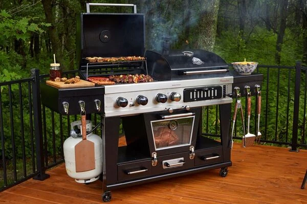 PIT BOSS Memphis Ultimate 4-in-1 Kombigrill, Schwarz, Stahl/Gusseisen, Smoker, Gas- Und Holzkohlegrill 9 PIT BOSS Memphis Ultimate 4-in-1 Kombigrill, Schwarz, Stahl/Gusseisen, Smoker, Gas- Und Holzkohlegrill – Bild 7