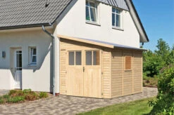 KARIBU Anlehnhaus Bomlitz 2, Terragrau, Fichtenholz 19mm, 255 X 181 X 243 Cm, Pultdach, Exkl. Fußboden -Kettler Verkaufs-Shop 7 17864.jpg