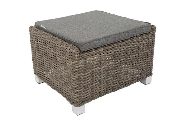 OUTFLEXX Hocker, Grau, Polyrattan, 54 X 63 X 41 Cm, Inkl. Polster 3 OUTFLEXX Hocker, Grau, Polyrattan, 54 X 63 X 41 Cm, Inkl. Polster
