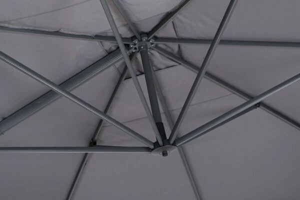 OUTFLEXX Ampelschirm, Anthrazit, Pulverbesch. Aluminium, 400x300cm, Inkl. Plattenständer 10 OUTFLEXX Ampelschirm, Anthrazit, Pulverbesch. Aluminium, 400x300cm, Inkl. Plattenständer – Bild 8
