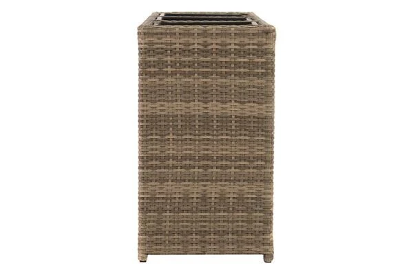 Ploß Rabida Pflanzgefäß, Champagner-meliert, Polyrattan, 113x40x70 Cm, Mit 3 Kunststoffeinsätzen 10 Ploß Rabida Pflanzgefäß, Champagner-meliert, Polyrattan, 113x40x70 Cm, Mit 3 Kunststoffeinsätzen – Bild 8