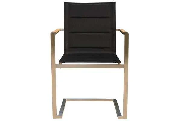 OUTFLEXX Esstischgruppe, Edelstahl/FSC-Teak, 220/340 X 100 Cm, 6 Freischwinger, Schwarz, Tischplattedicke 3cm 11 OUTFLEXX Esstischgruppe, Edelstahl/FSC-Teak, 220/340 X 100 Cm, 6 Freischwinger, Schwarz, Tischplattedicke 3cm – Bild 9