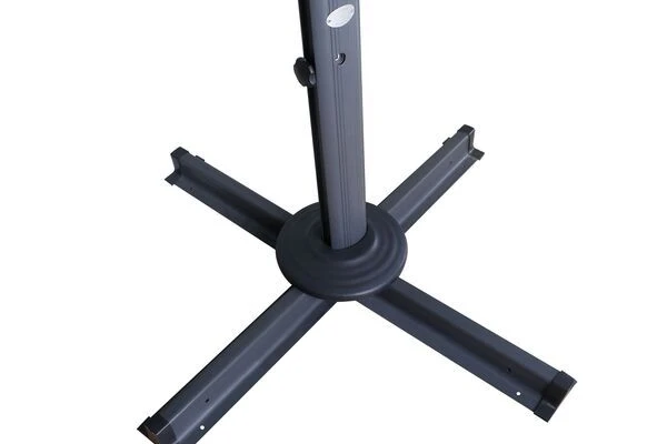 OUTFLEXX Ampelschirm, Anthrazit, Pulverbesch. Aluminium, 400x300cm, Inkl. Plattenständer 11 OUTFLEXX Ampelschirm, Anthrazit, Pulverbesch. Aluminium, 400x300cm, Inkl. Plattenständer – Bild 9