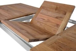 STERN Cardiff Esstischgruppe, Silber/silbergrau, Edelstahl/Teak, Tisch 200/260 X 100 Cm, 6 Multipositionssessel -Kettler Verkaufs-Shop 9 19755.jpg