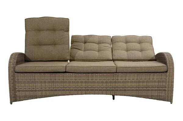 Ploß Rabida Comfort Dining / Lounge 3-Sitzer Sofa, Champagner-meliert, Polyrattan, 210x85x112 Cm, Verstellbar 11 Ploß Rabida Comfort Dining / Lounge 3-Sitzer Sofa, Champagner-meliert, Polyrattan, 210x85x112 Cm, Verstellbar – Bild 9