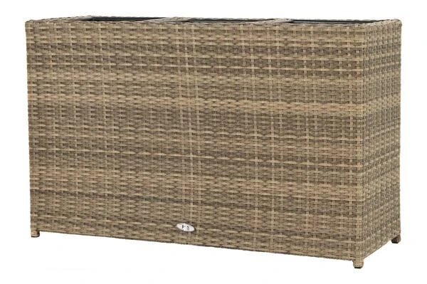 Ploß Rabida Pflanzgefäß, Champagner-meliert, Polyrattan, 113x40x70 Cm, Mit 3 Kunststoffeinsätzen 11 Ploß Rabida Pflanzgefäß, Champagner-meliert, Polyrattan, 113x40x70 Cm, Mit 3 Kunststoffeinsätzen – Bild 9